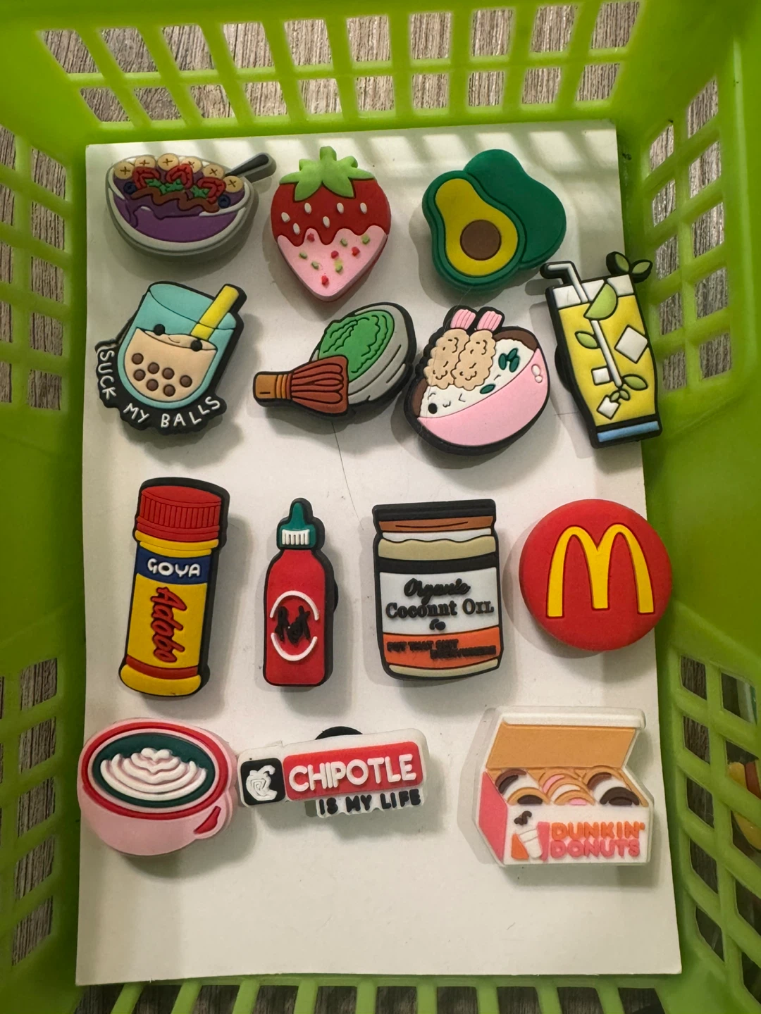 Set of 14 Jibbitz Charms - Food Theme