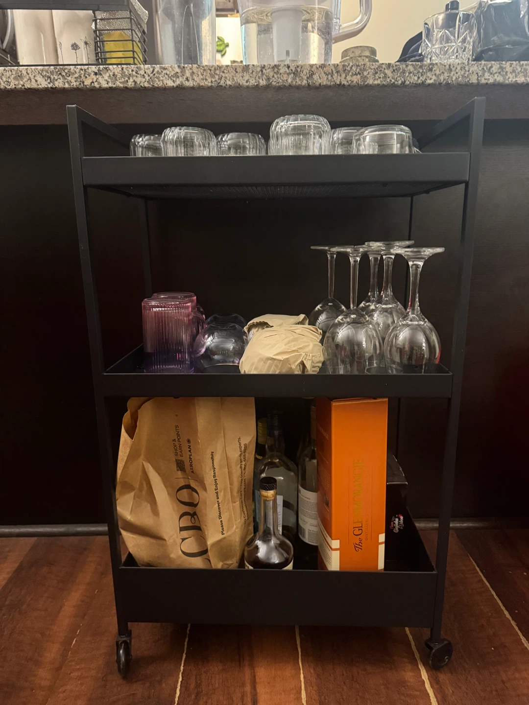 Black Bar Cart