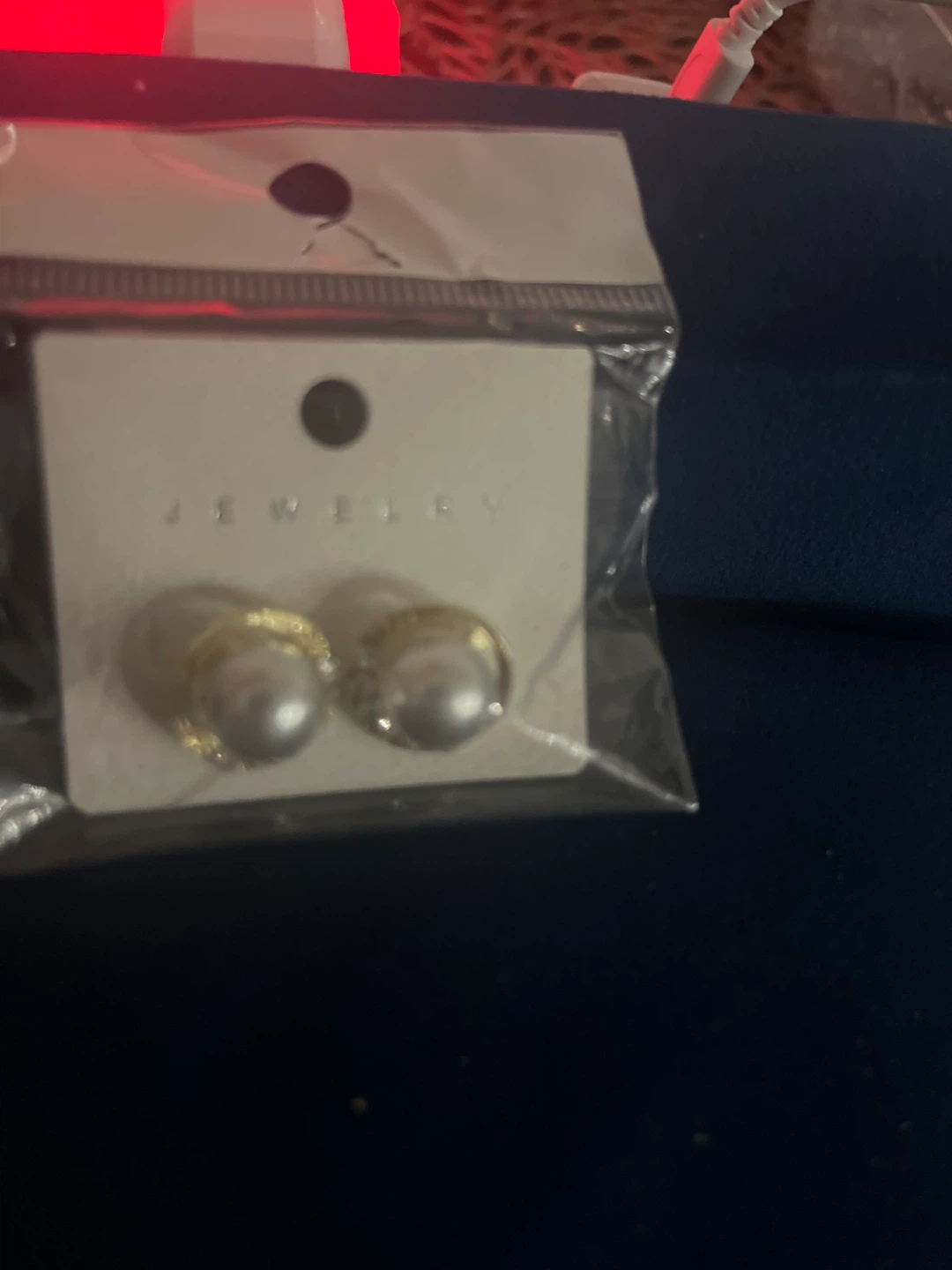 Pearl Stud Earrings - New in Package