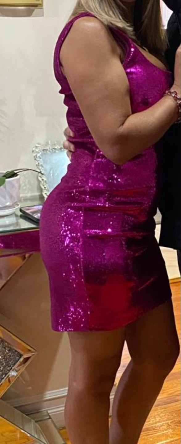 Express Pink Sequin Dress Size S - photo 5