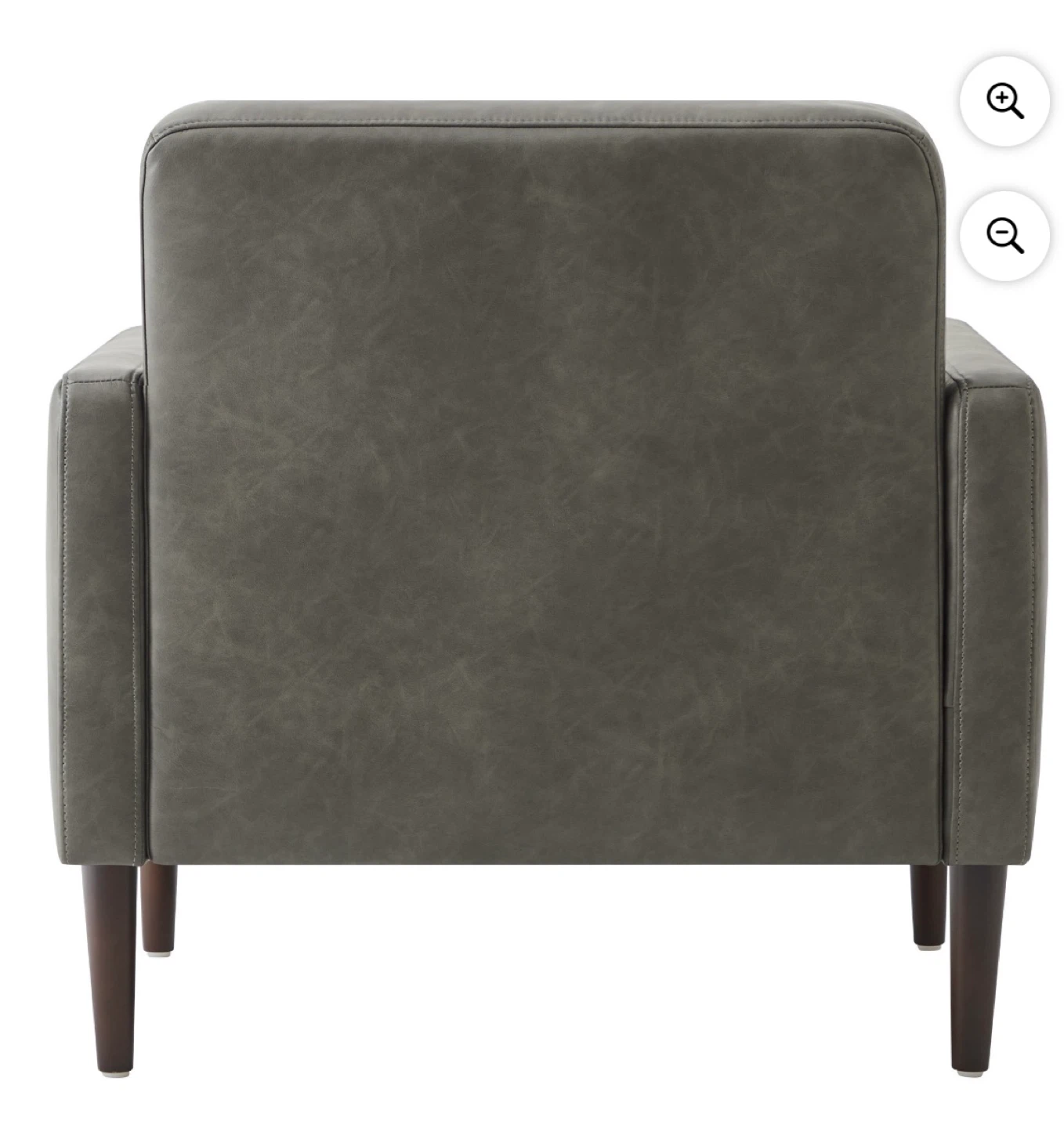 NEW IN BOX CHITA Mid-Century Sofa, Faux Leather, Gray - photo 4