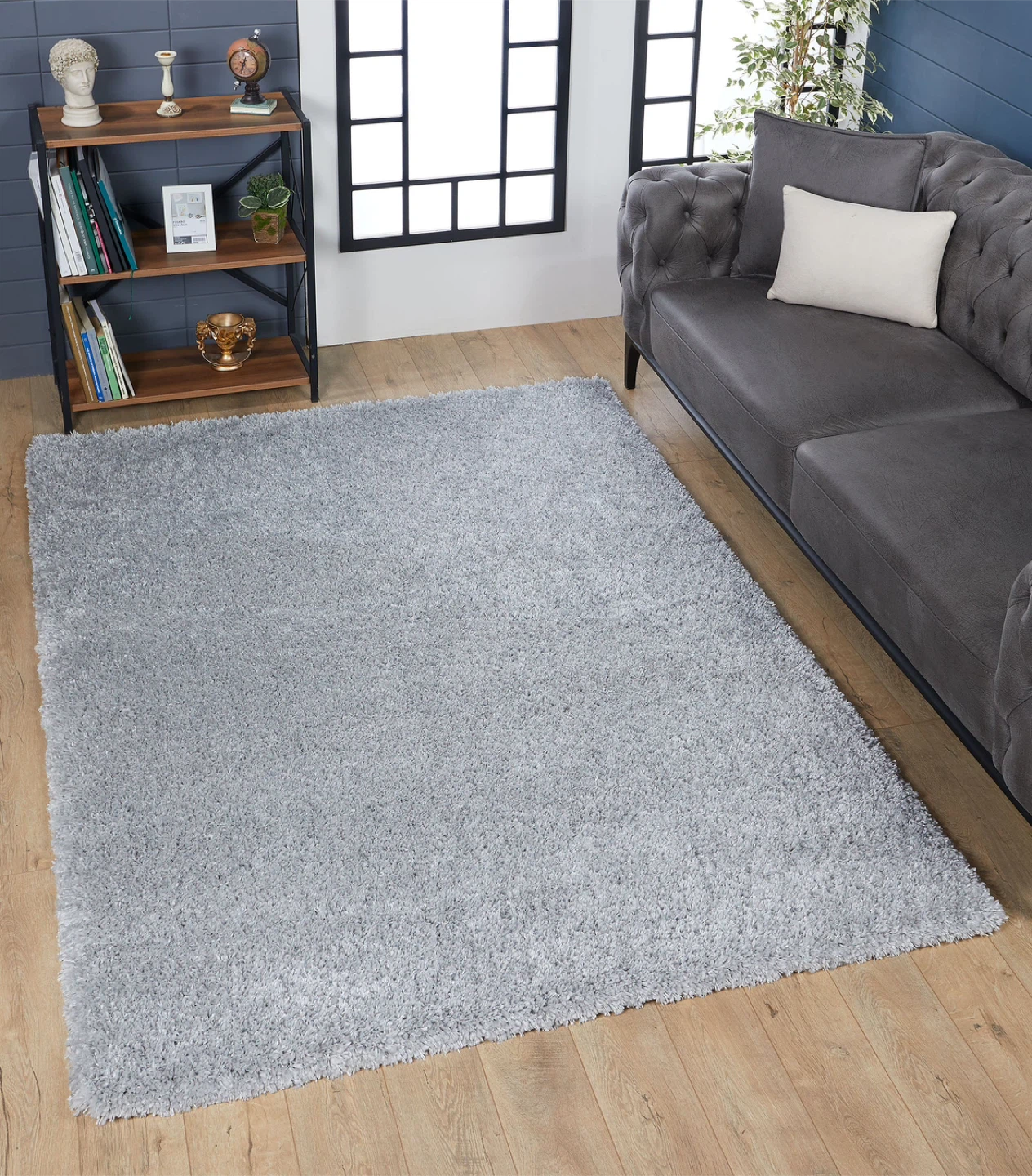 Grey Shag Rug 5x7