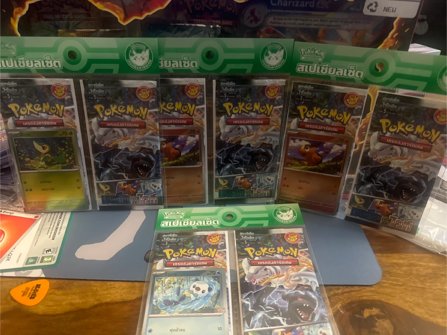 Thai Pokemon black bolt white flare packs from seven eleven - photo 2
