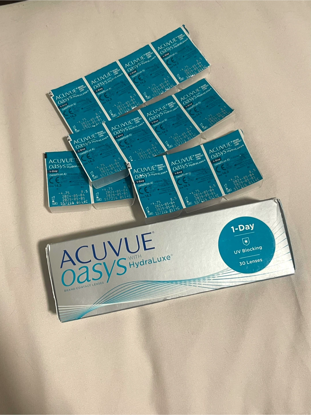 -4.75 Acuvue Oasys Hydraluxe 1-Day Contact Lenses