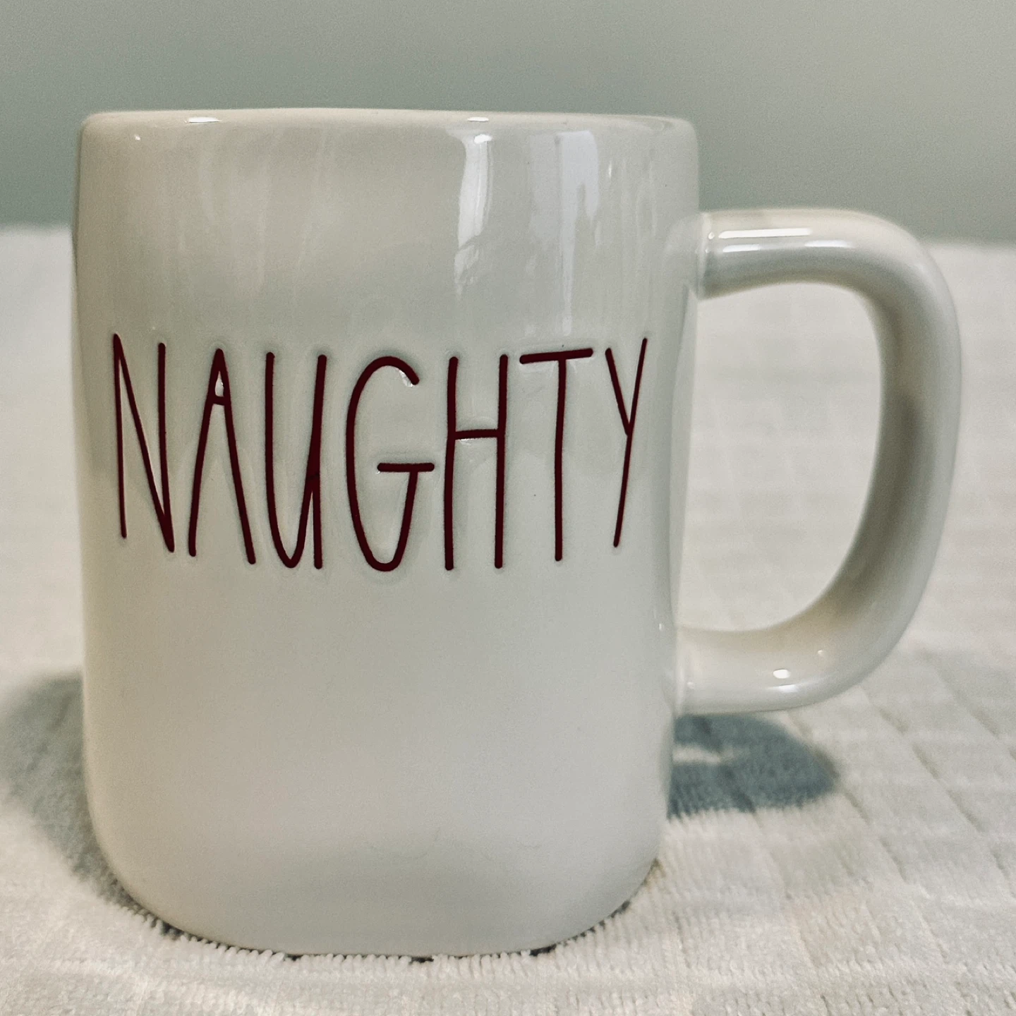 Rae Dunn Artisan Collection “Naughty / Nice” Christmas Mug…