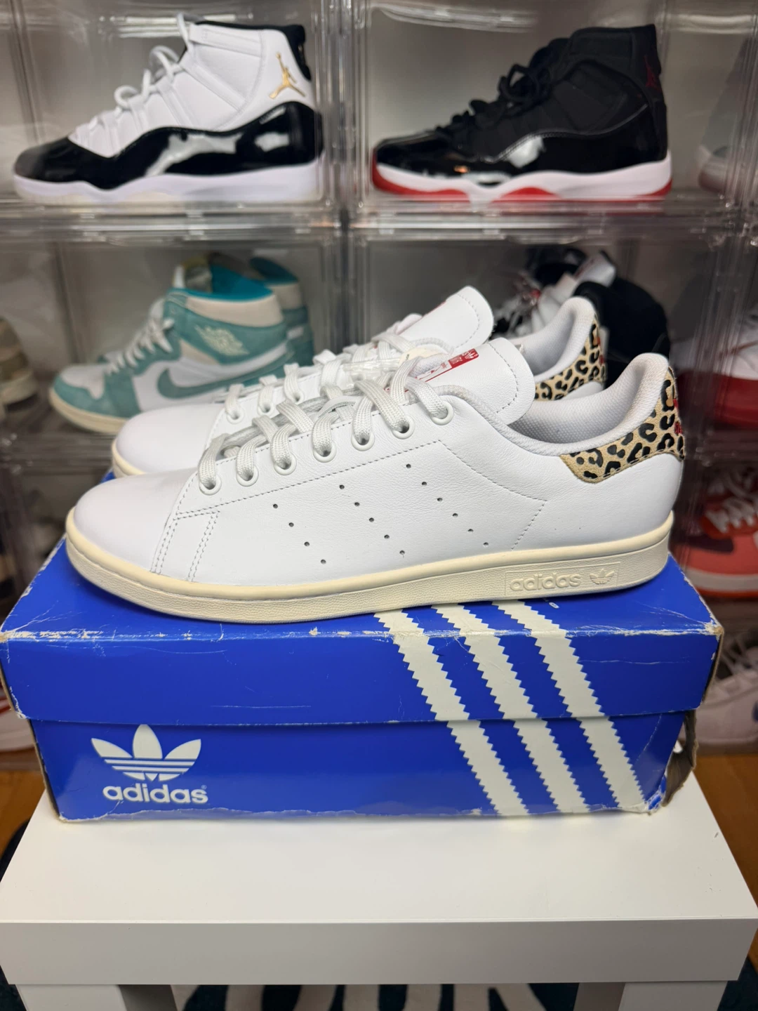 Adidas Stan Smith W White/Leopard - Women's Size 10.5 Men Size 9 - photo 3