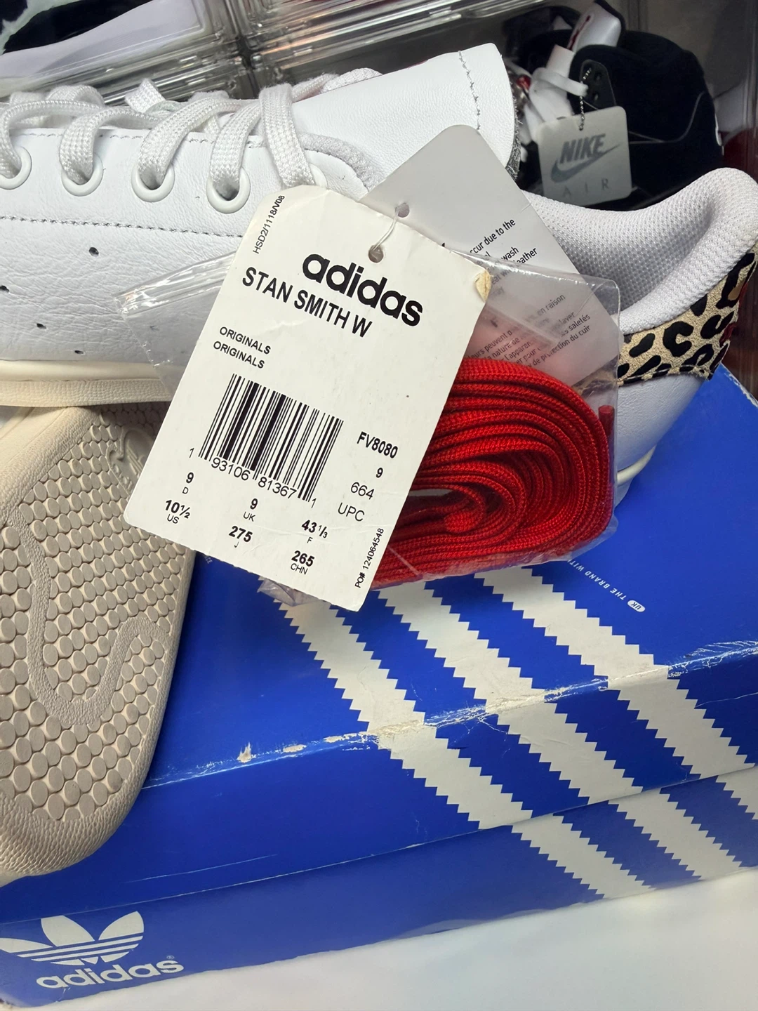 Adidas Stan Smith W White/Leopard - Women's Size 10.5 Men Size 9 - photo 5
