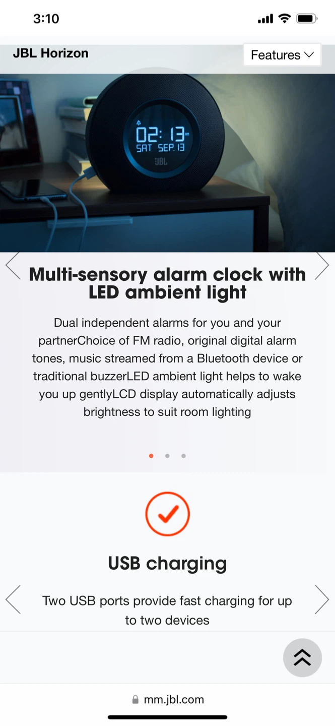JBL Horizon Bluetooth Clock Radio - photo 2
