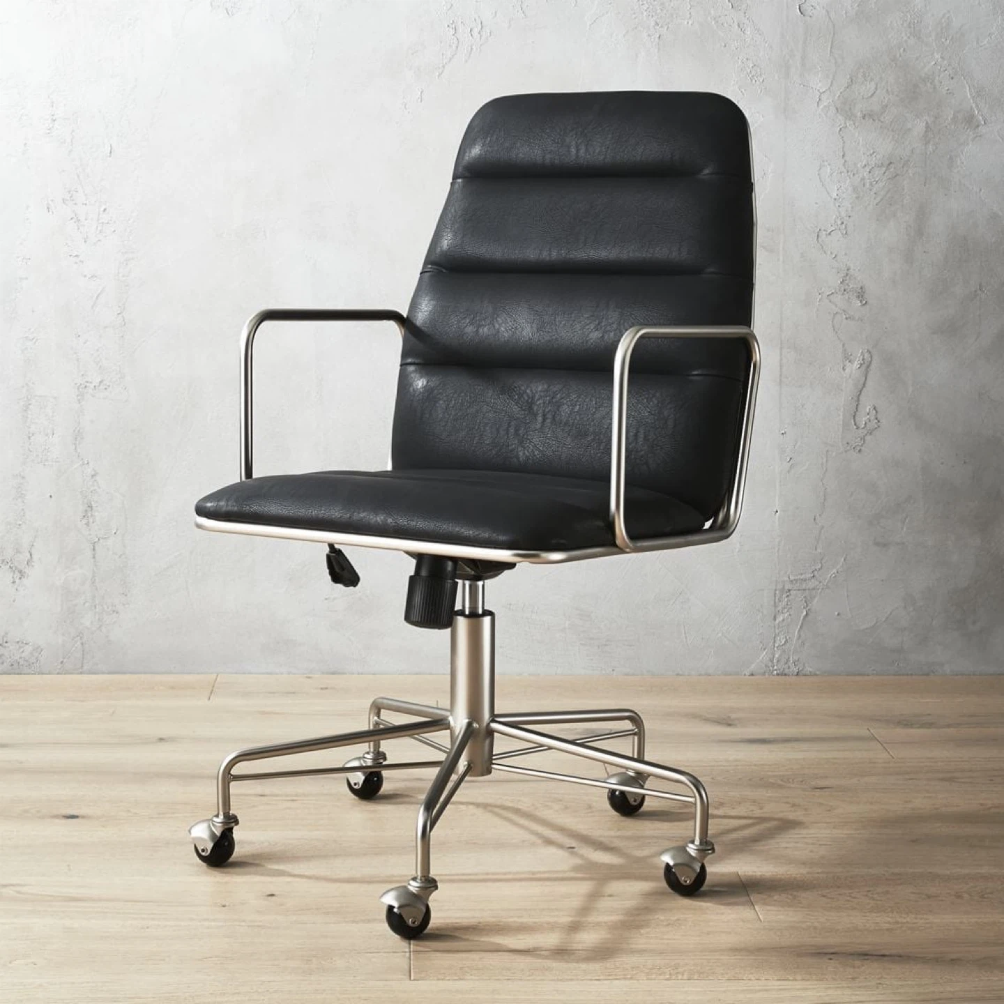 Cb2 Black Executive Office Chair - photo 2