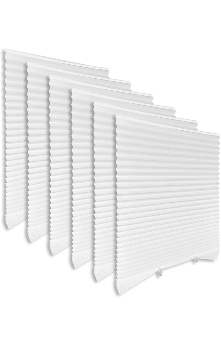 6 pack White Cordless Pleated Shade 36" x 72"