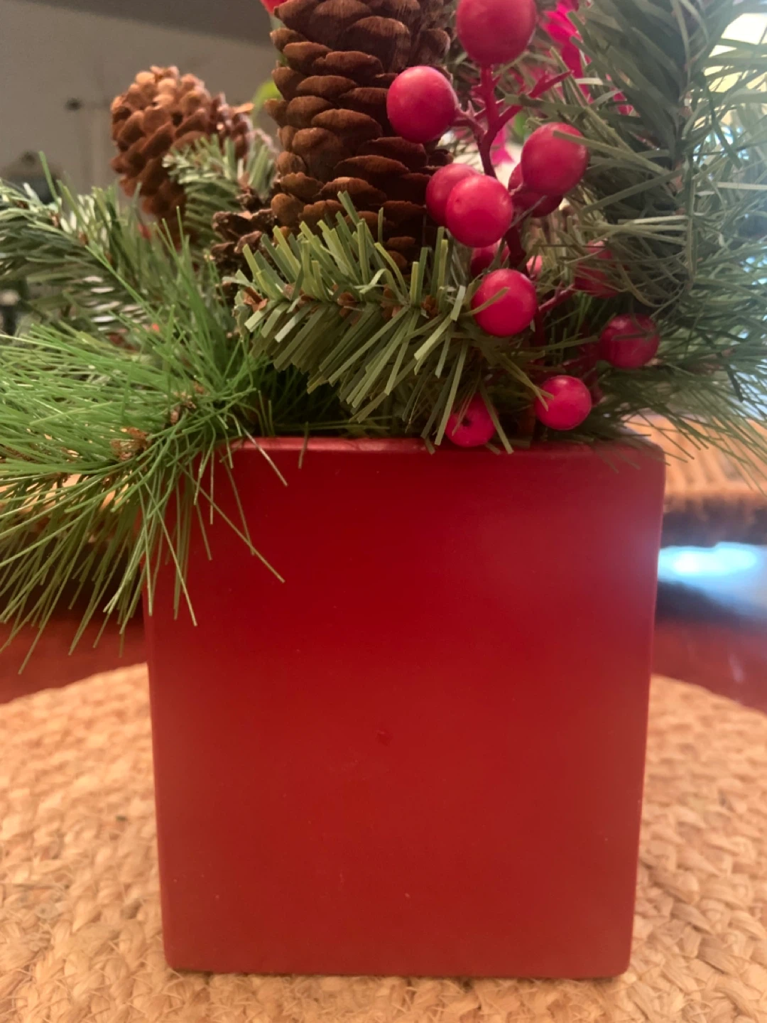 Christmas floral arrangement with cardinal - photo 5