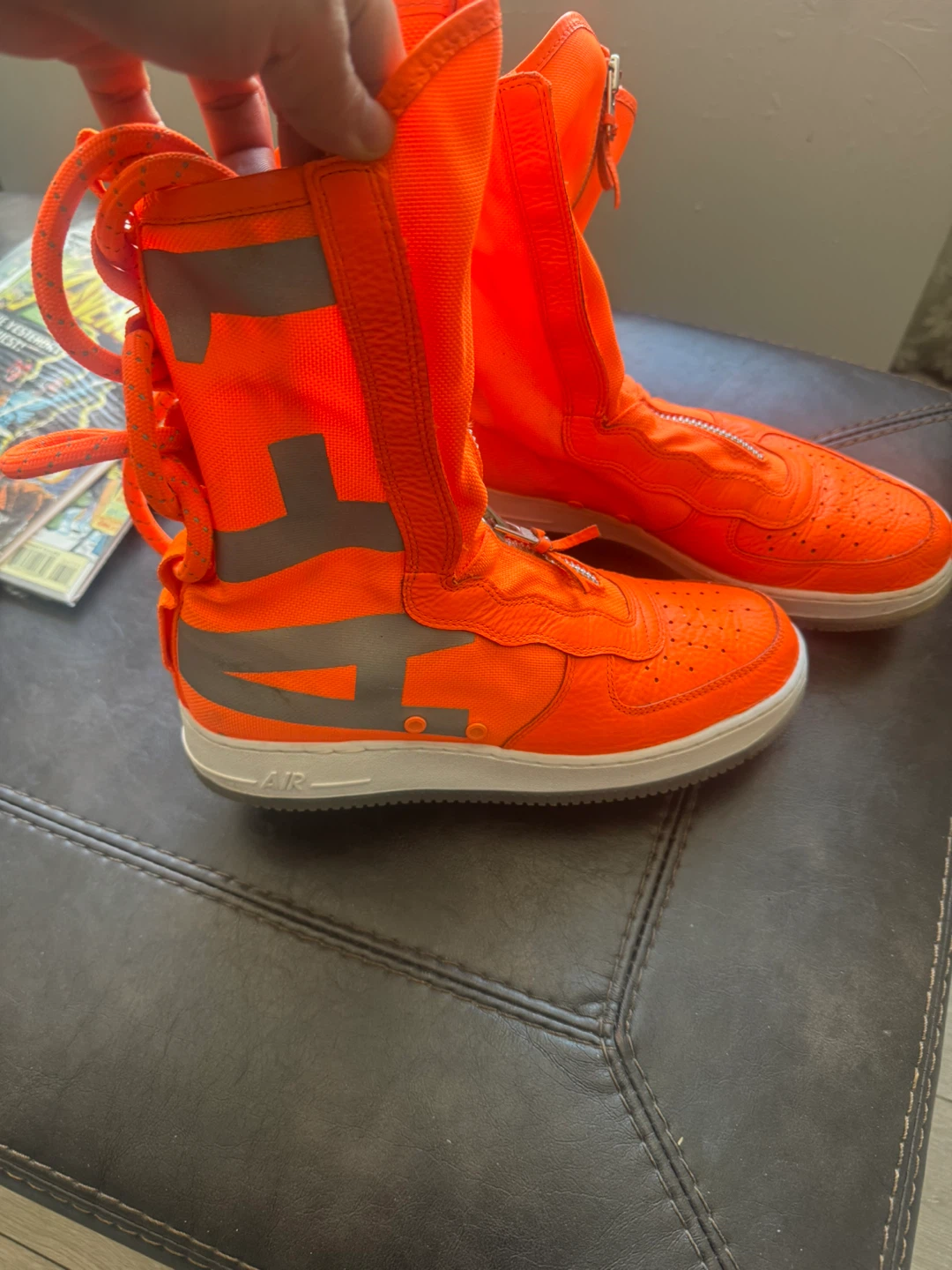 Nike Air Force 1 High Boot Orange Size 9.5
