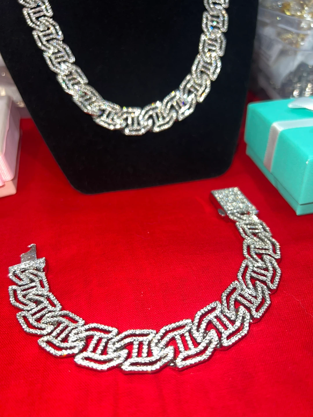 Cuban Link Necklace and Bracelet Set