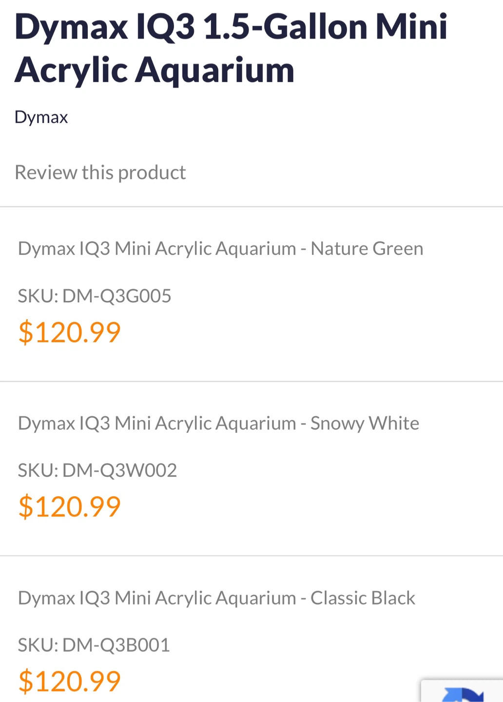 Dymax IQ3 Acrylic Aquarium - brand new - photo 5