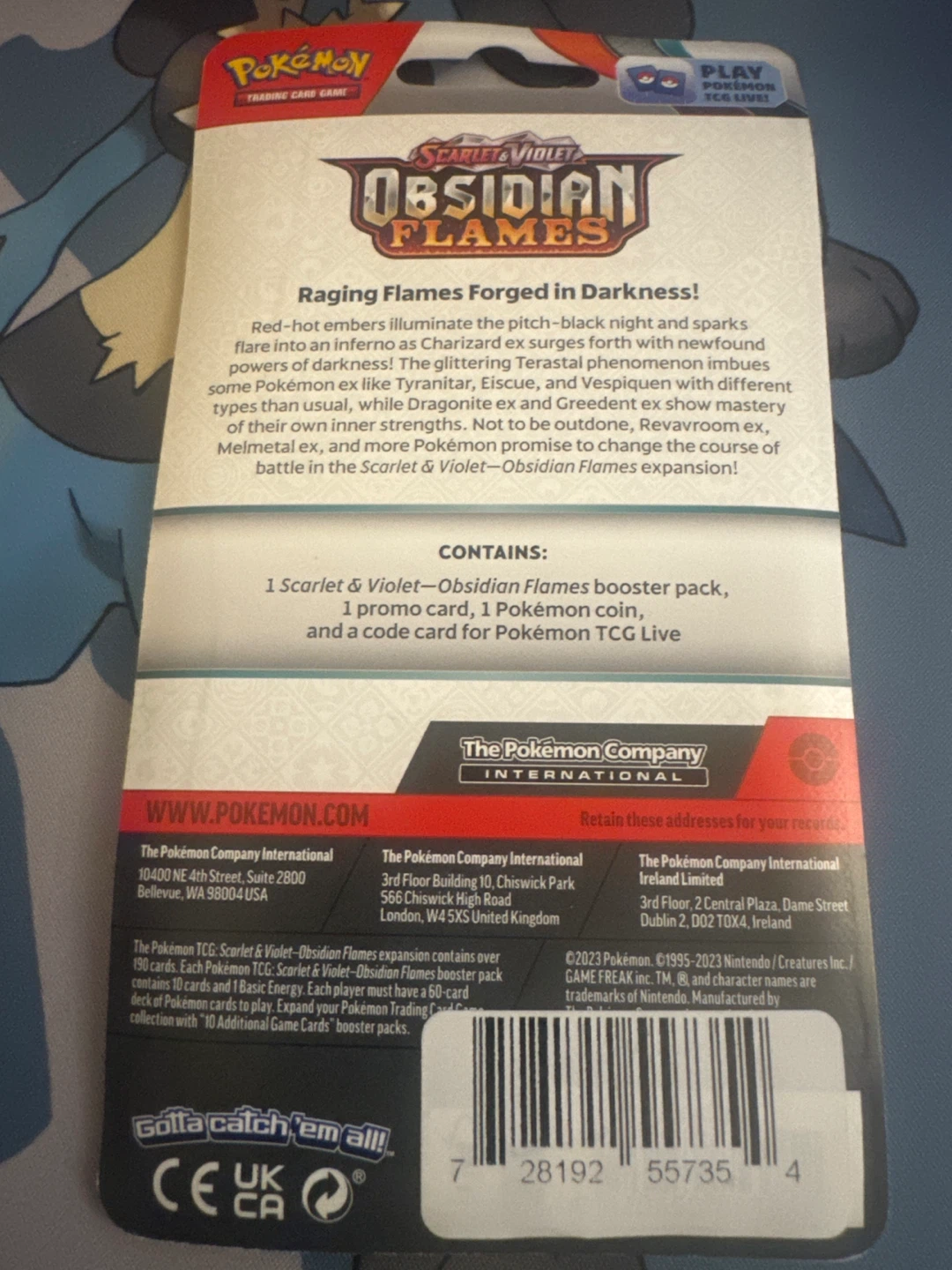 New Pokémon TCG: Scarlet & Violet Obsidian Flames Pack - photo 2