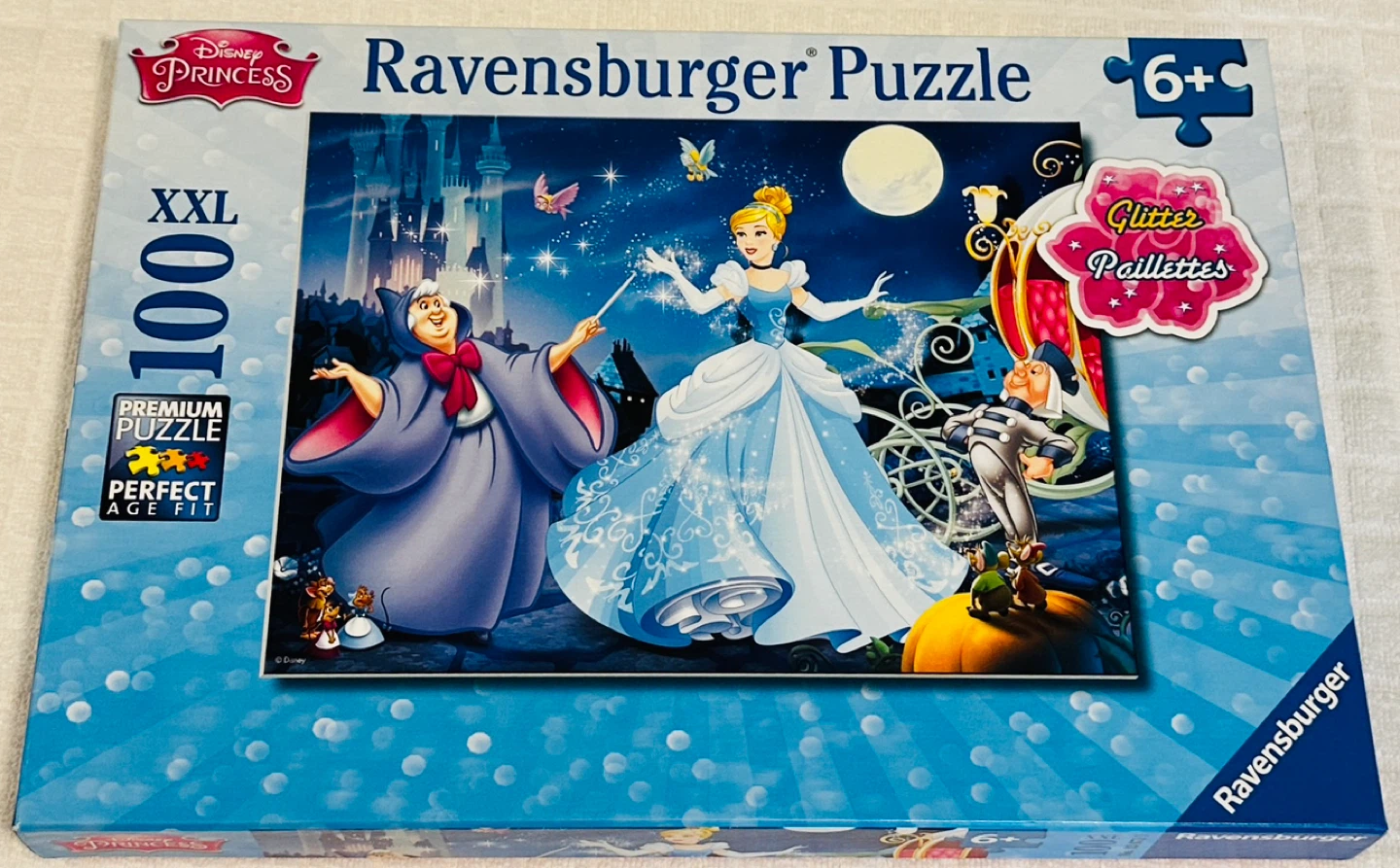 Disney Princess Ravensburger Cinderella Glitter Jigsaw Puzzle…