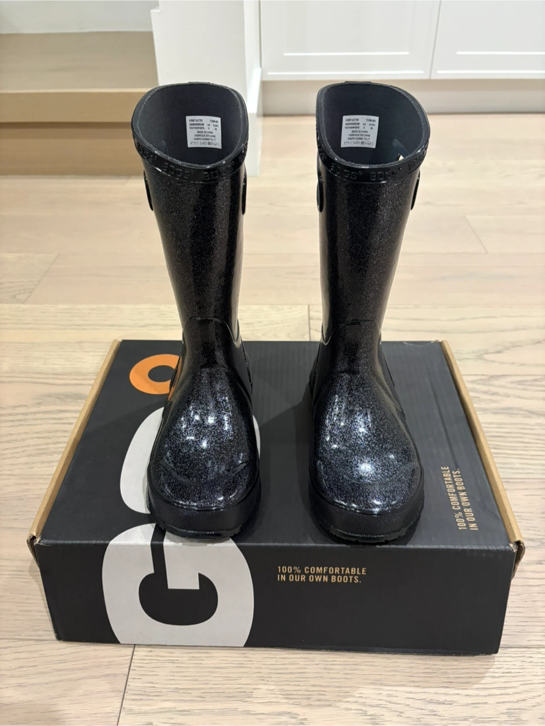 New Bogs Kids Glitter Rain Boots - Youth Size 3