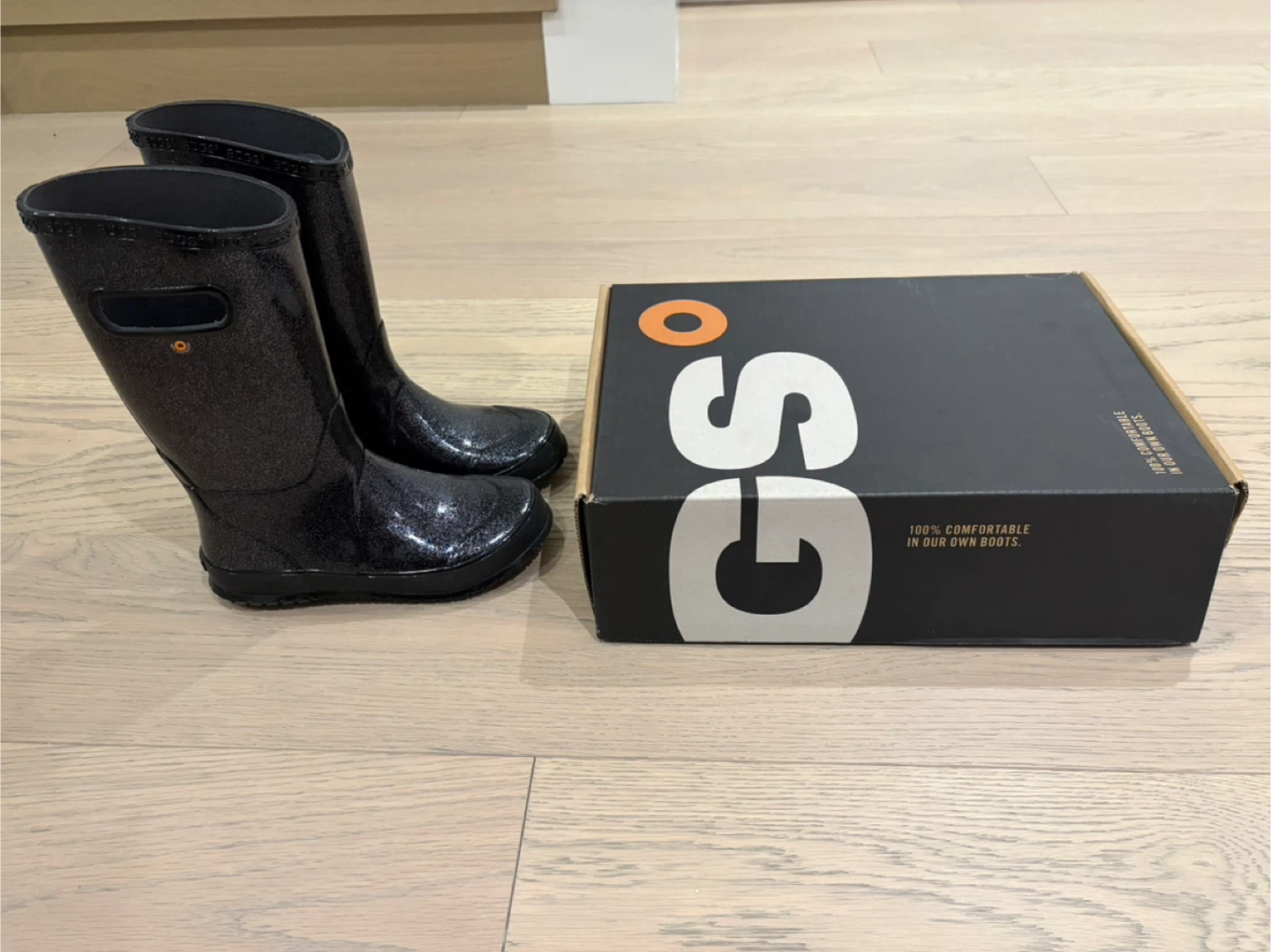 New Bogs Kids Glitter Rain Boots - Youth Size 3 - photo 2