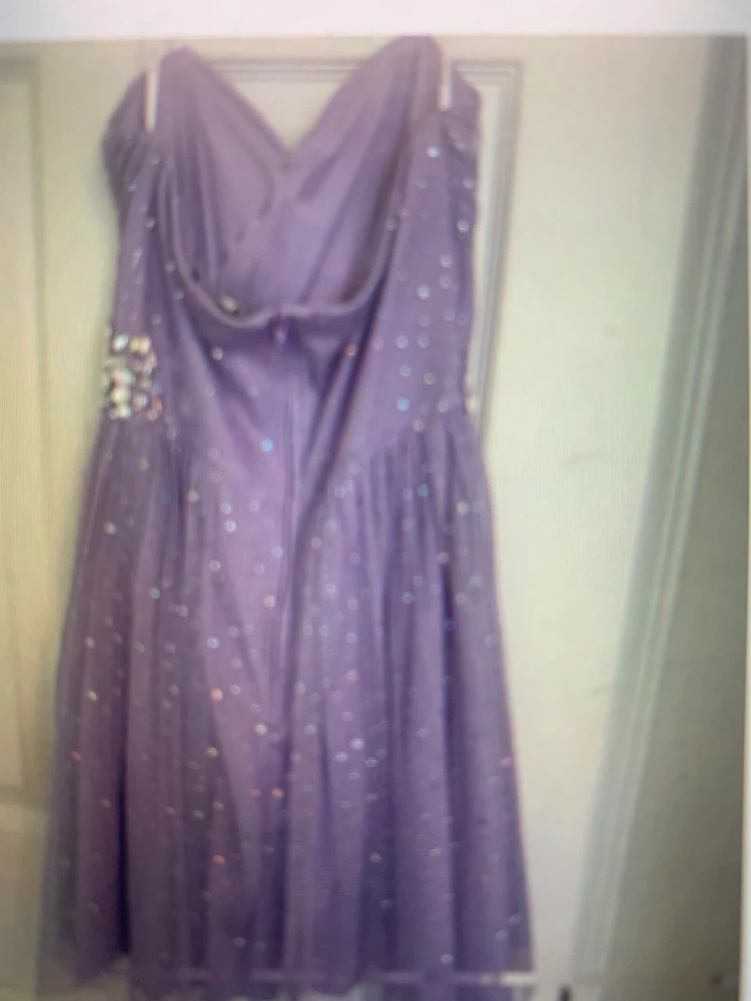 B DARLIN Purple Strapless Prom Dress - photo 2