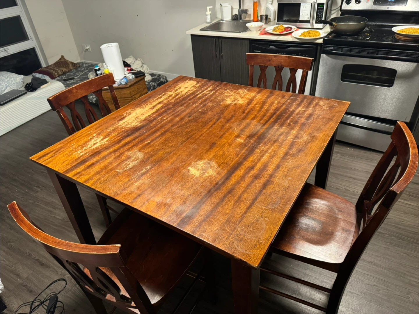 SALE SALE SALE !!!!!! Wooden Dining Table with 4 Chairs - Used