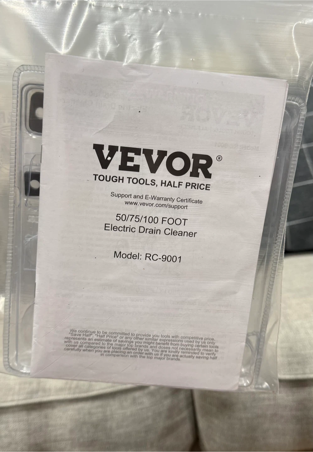 VEVOR 50/75/100 Foot Electric Drain Cleaner - NEW - photo 2