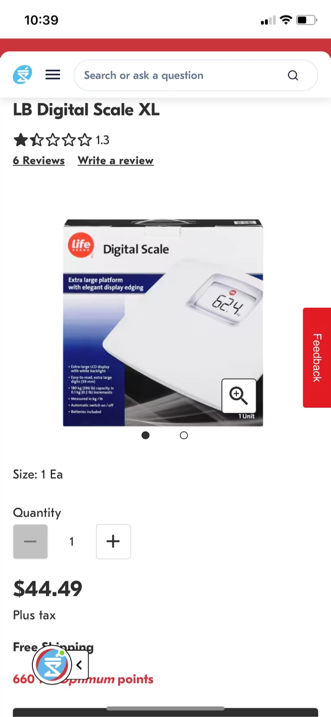 Life Digital Scale XL - New in Box!