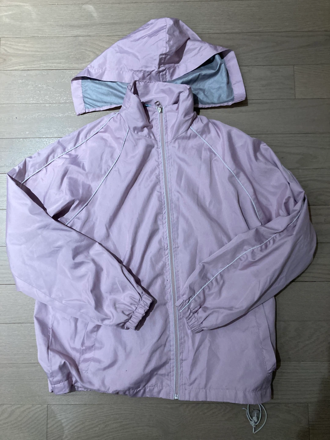 #gifting Pink Hooded Windbreaker Jacket