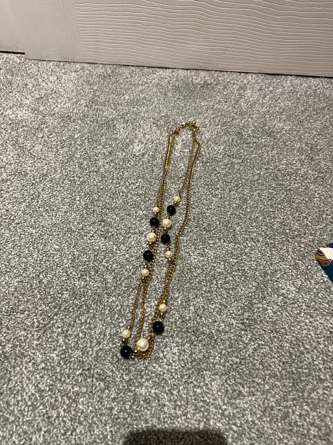 Beaded Necklace - Gold Tone