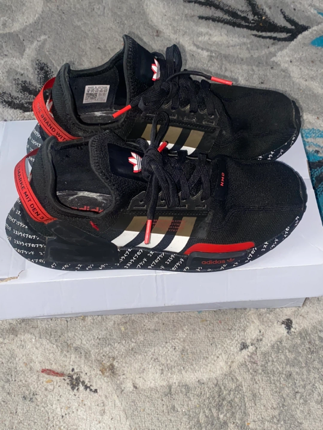 Adidas NMD R1 Black/Red Shoes