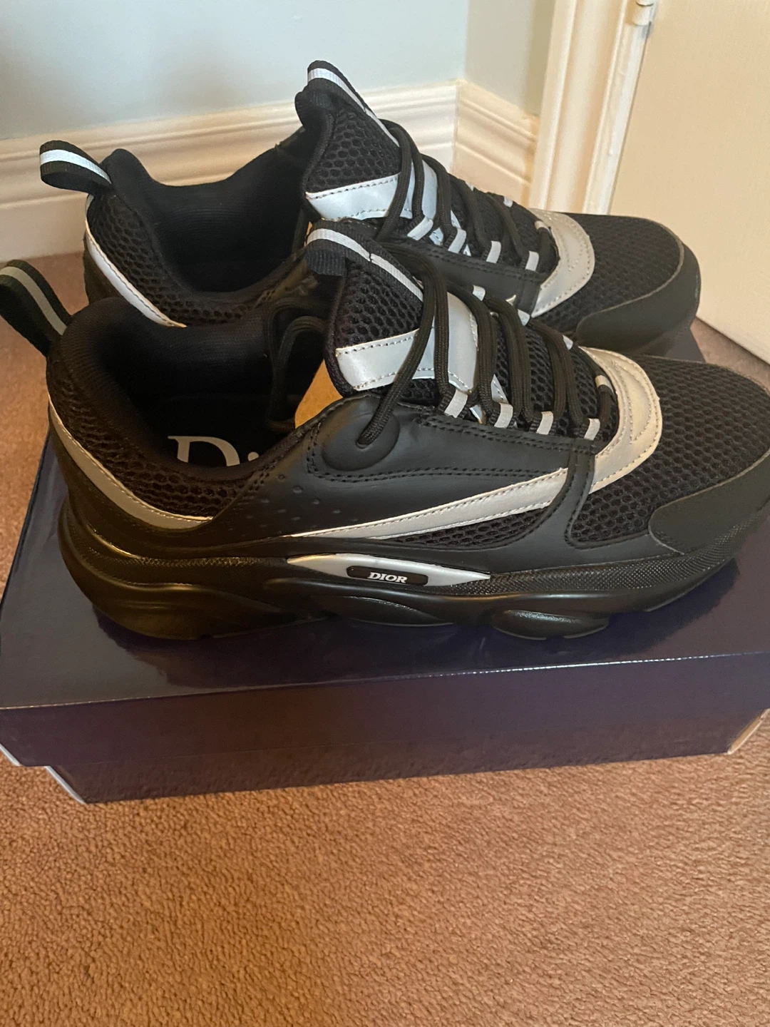Dior Men's B22 Black Reflective Sneakers - photo 2