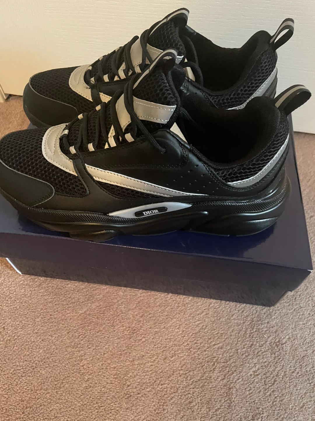 Dior Men's B22 Black Reflective Sneakers - photo 4