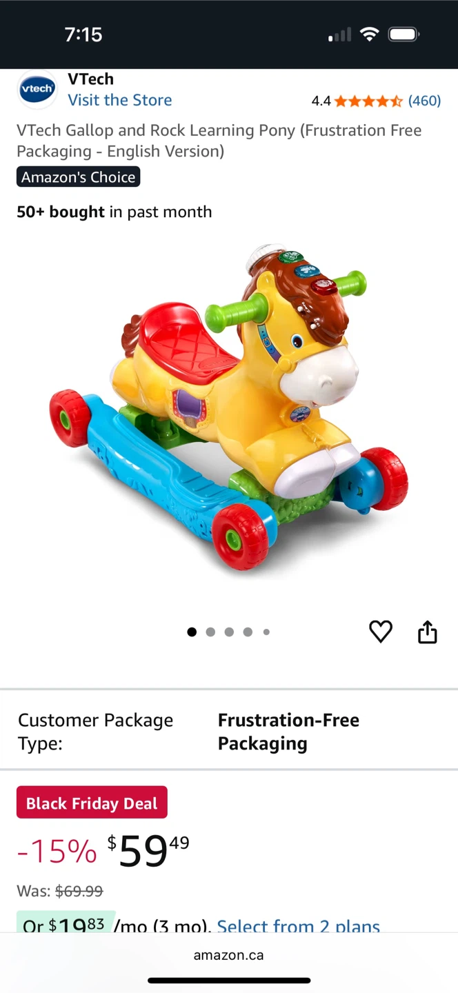 VTech Gallop and Rock Learning Pony