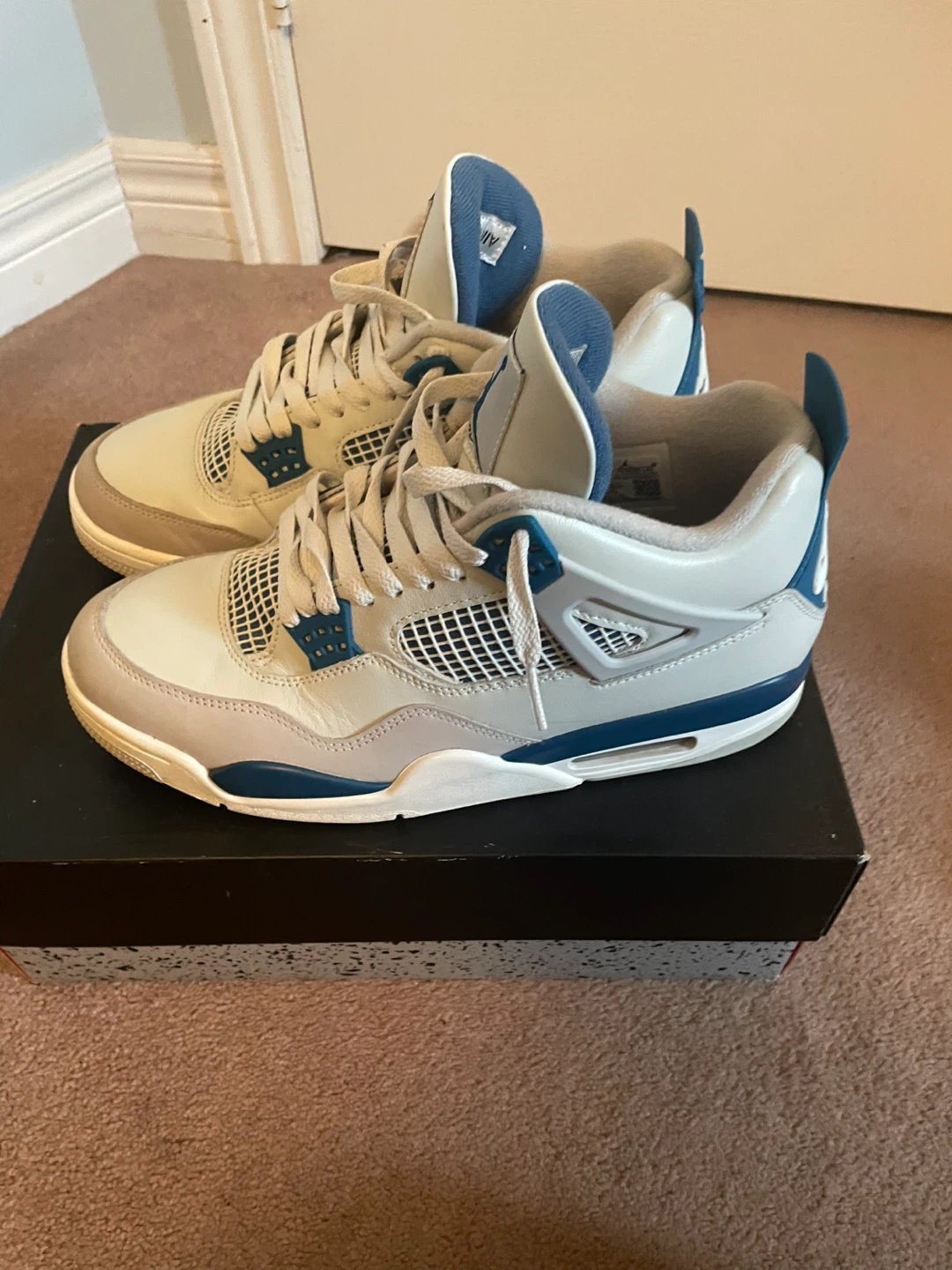 Authentic Nike Air Jordan 4 Retro Military Blue - photo 4