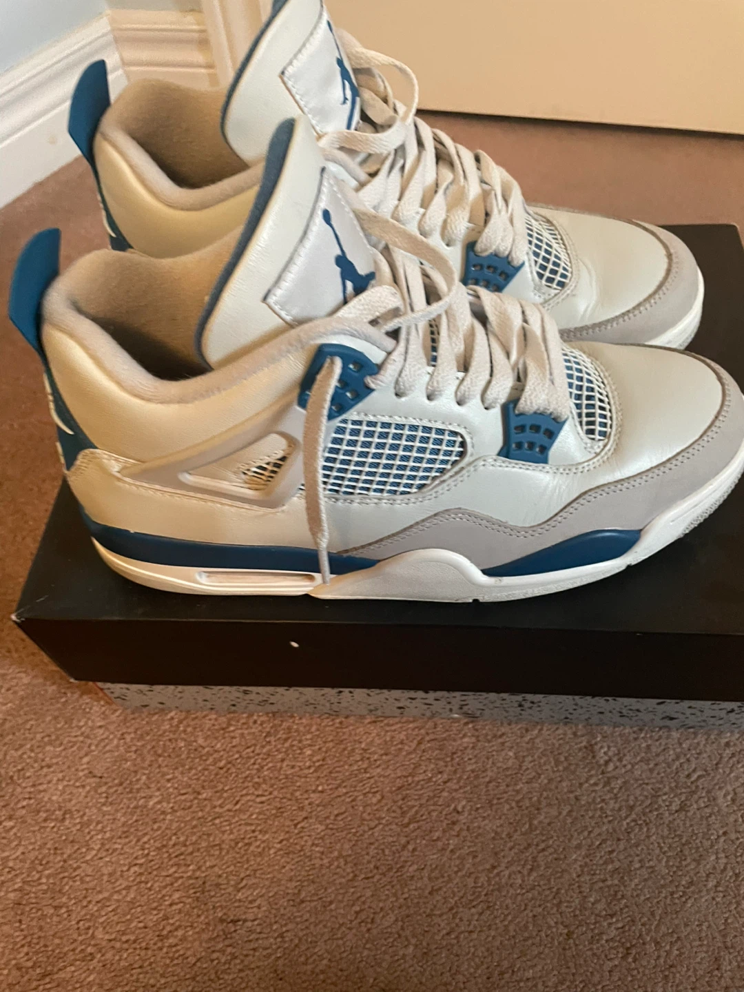 Authentic Nike Air Jordan 4 Retro Military Blue - photo 2