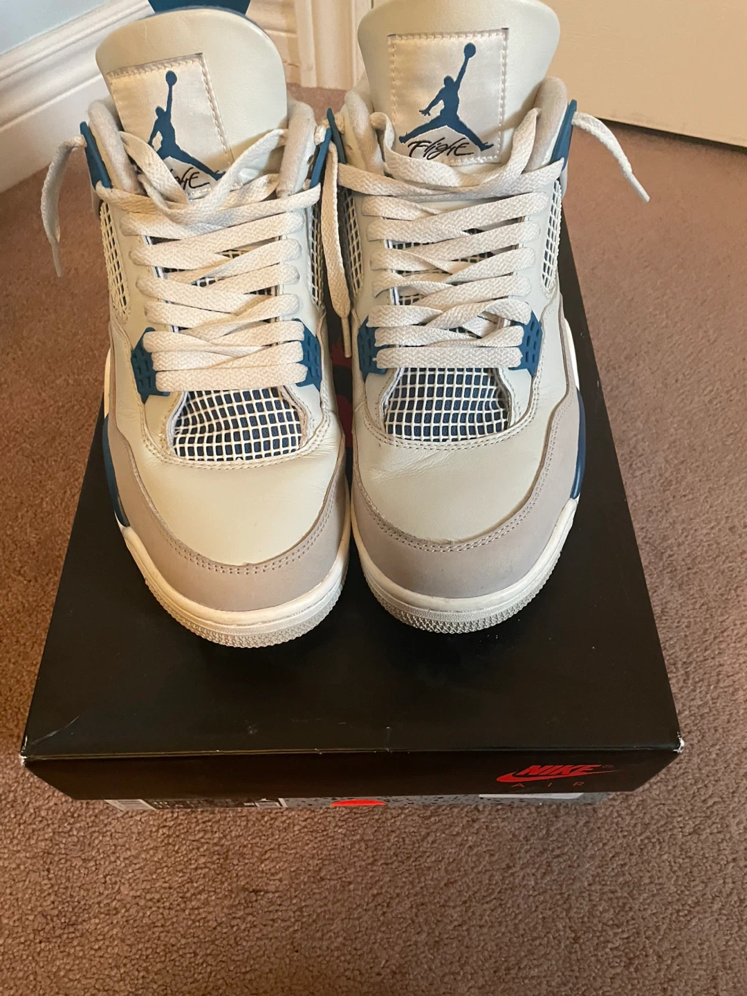 Authentic Nike Air Jordan 4 Retro Military Blue