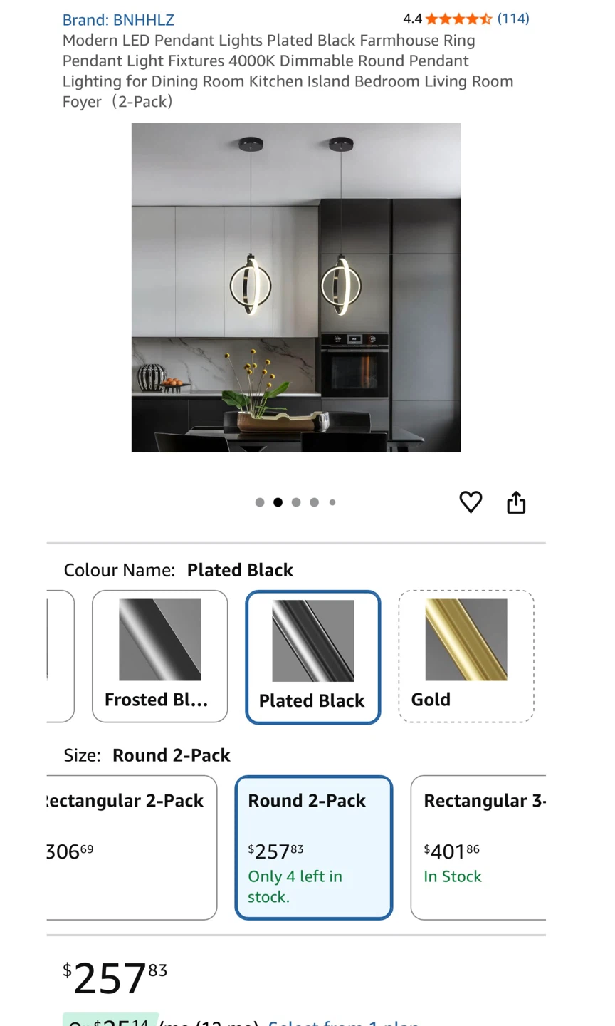BNHHLZ Modern LED Pendant Lights - New in Box! - photo 2