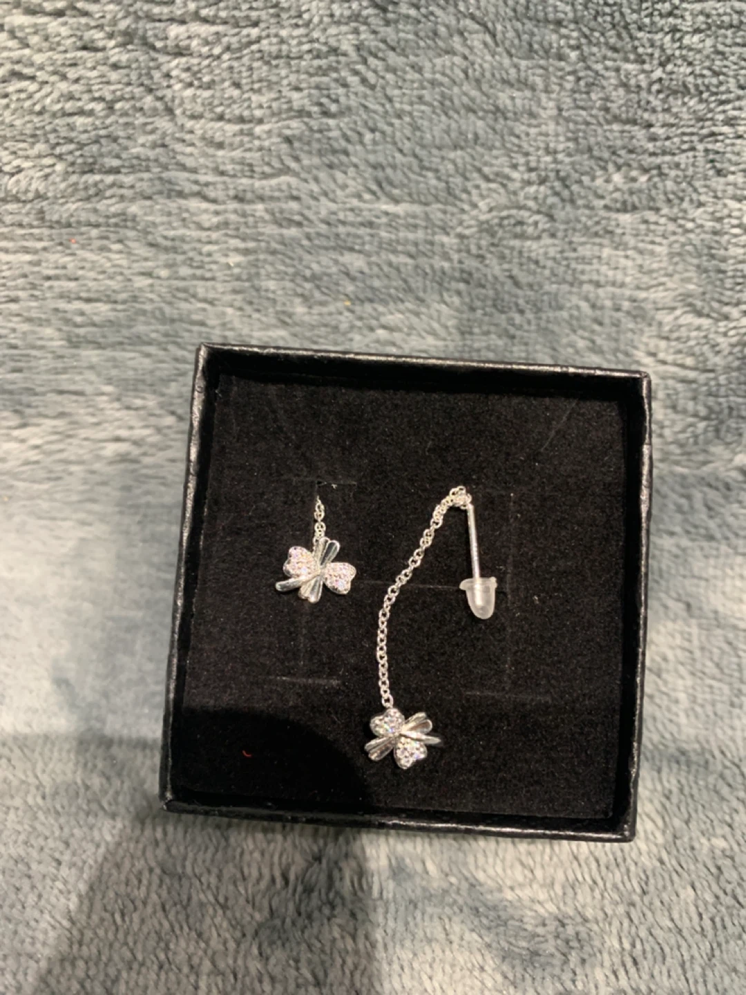 Silver 925 Clover Earrings - photo 2