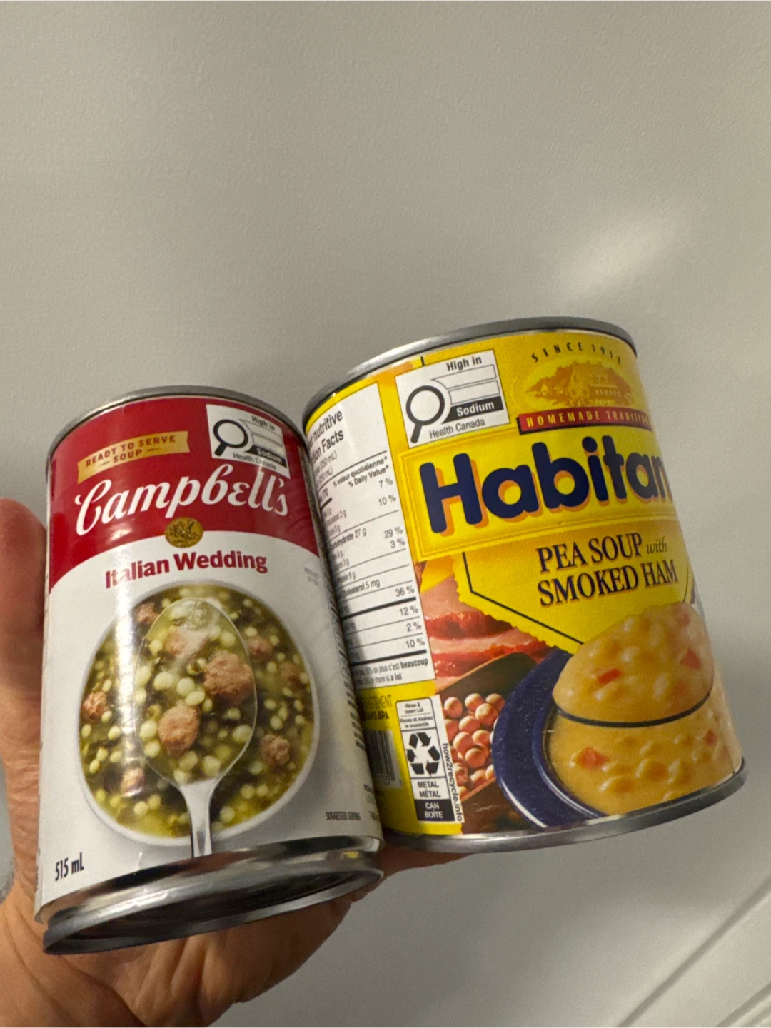 Campbell's Italian Wedding & Habitant Pea Soup
