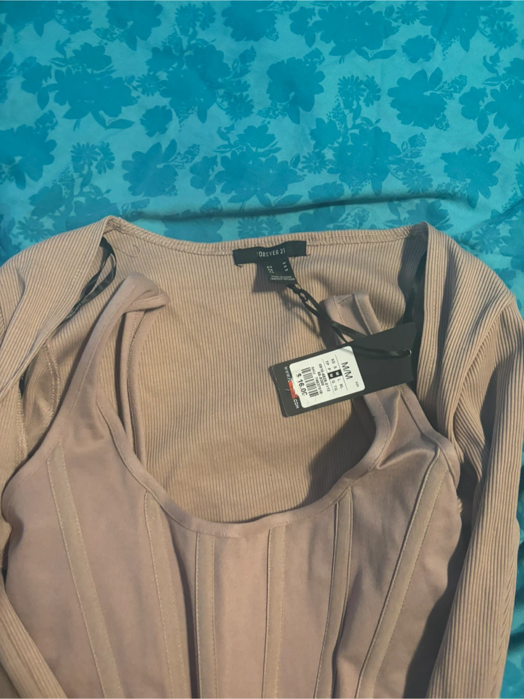 Forever 21 Long Sleeve Corset Top - Size M - photo 2