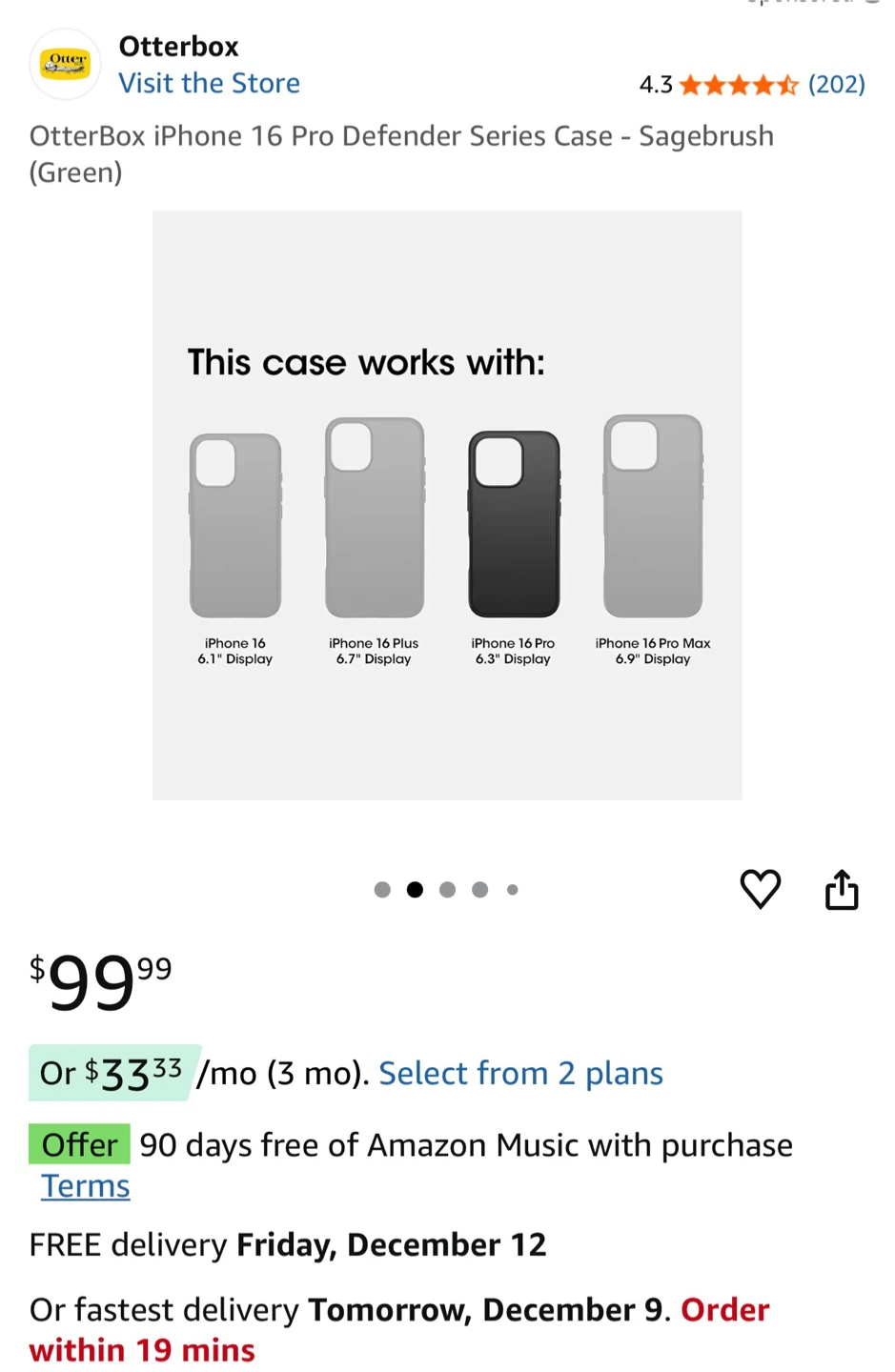 OtterBox iPhone 16 Pro Defender Series Case - Green - photo 2