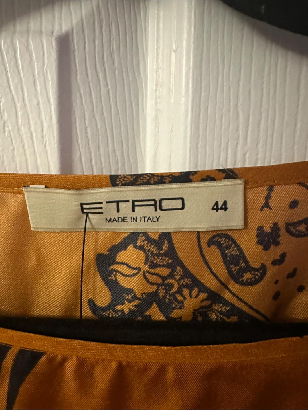 Etro Silk Mini Dress - Orange, Size 44 - photo 4