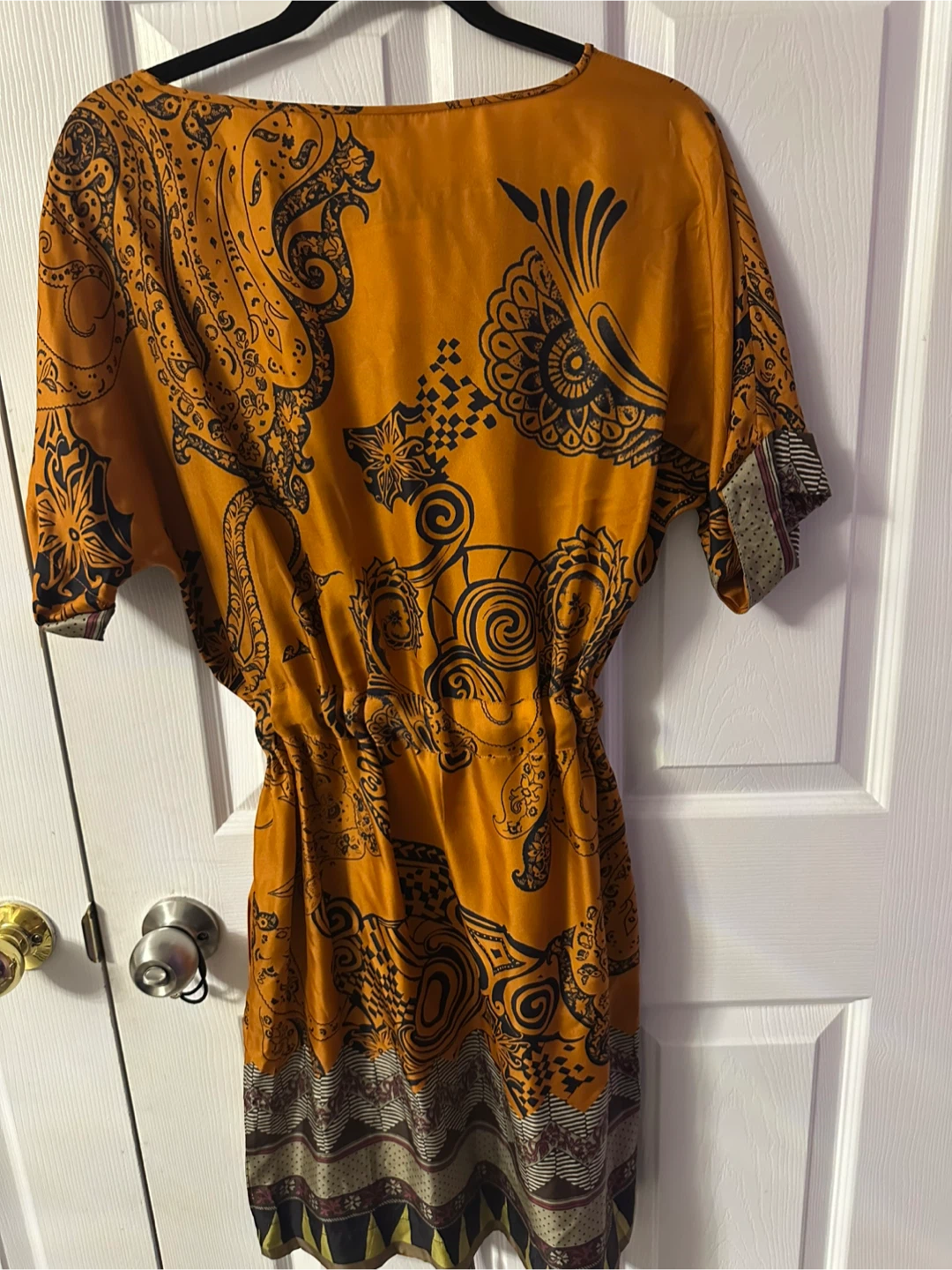 Etro Silk Mini Dress - Orange, Size 44 - photo 2