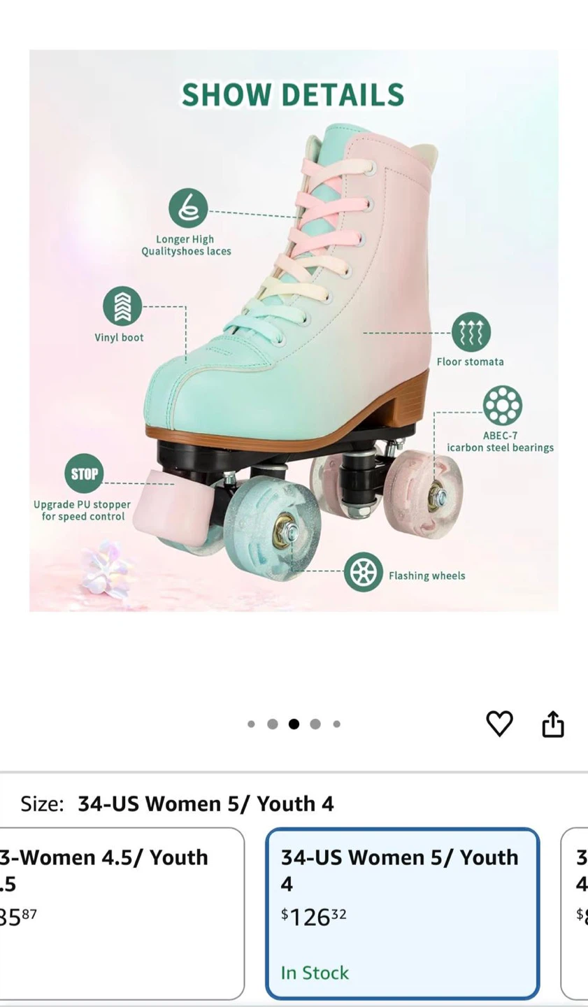 Roller Skates - US Women's Size 5 / Youth 4 - photo 2