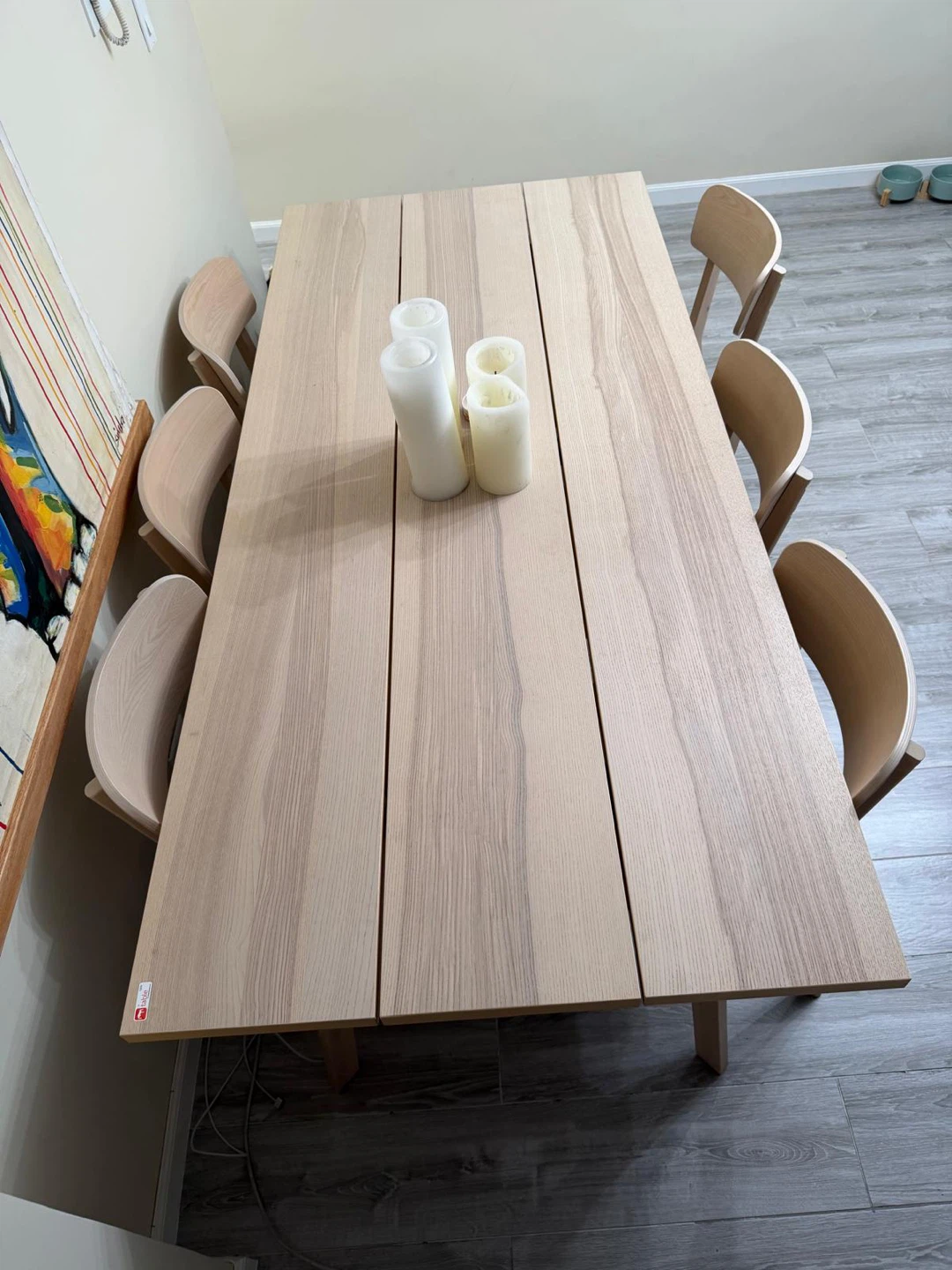 Dining Table with 6 Chairs - Light Wood - photo 2