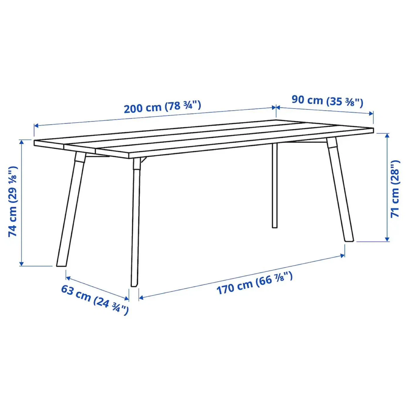 Dining Table with 6 Chairs - Light Wood - photo 3