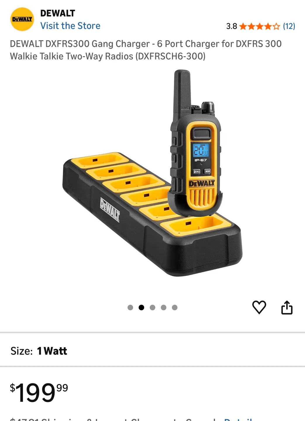 DEWALT DXFRS300 Gang Charger - 6 Port Charger - photo 2