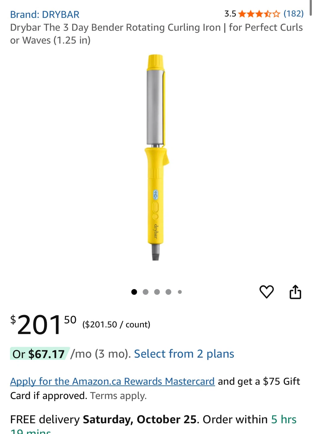 Drybar The 3-Day Bender Rotating Curling Iron