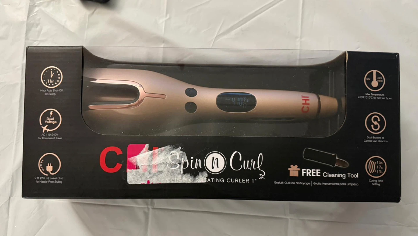 CHI Spin N Curl Rose Gold Hair Curler - New! - photo 4