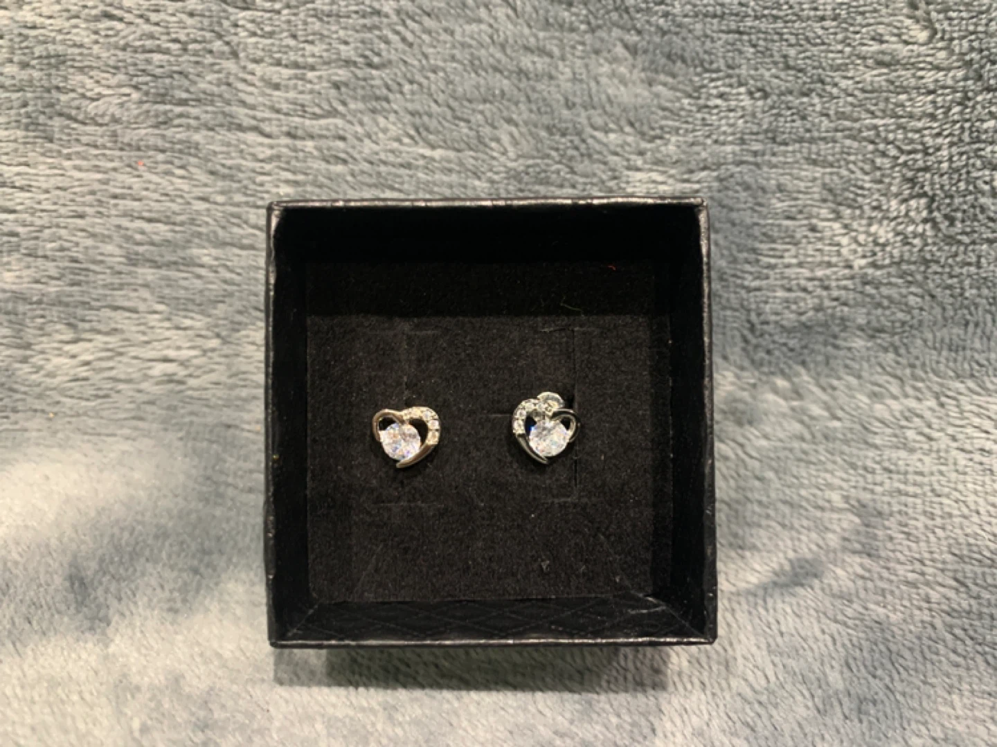 Silver Heart Stud Earrings