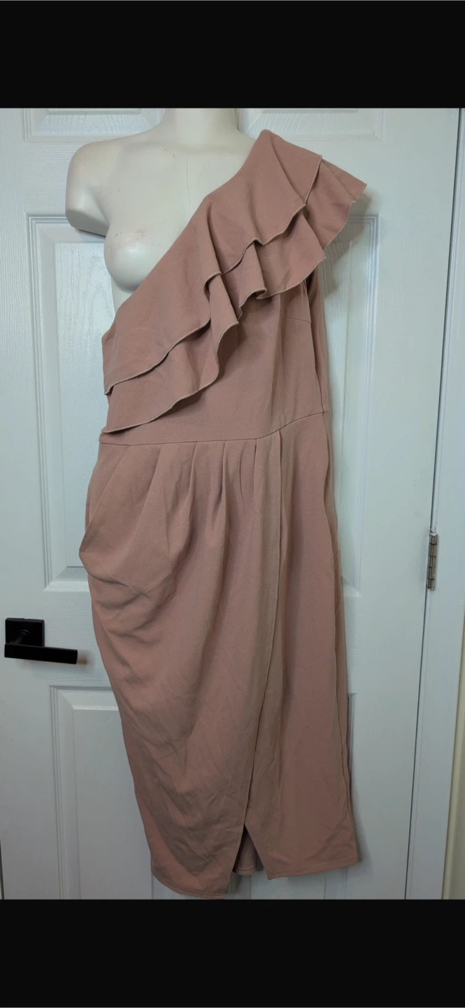 NEW! Grace Karin One Shoulder Ruffle Dress - Size XL - photo 3